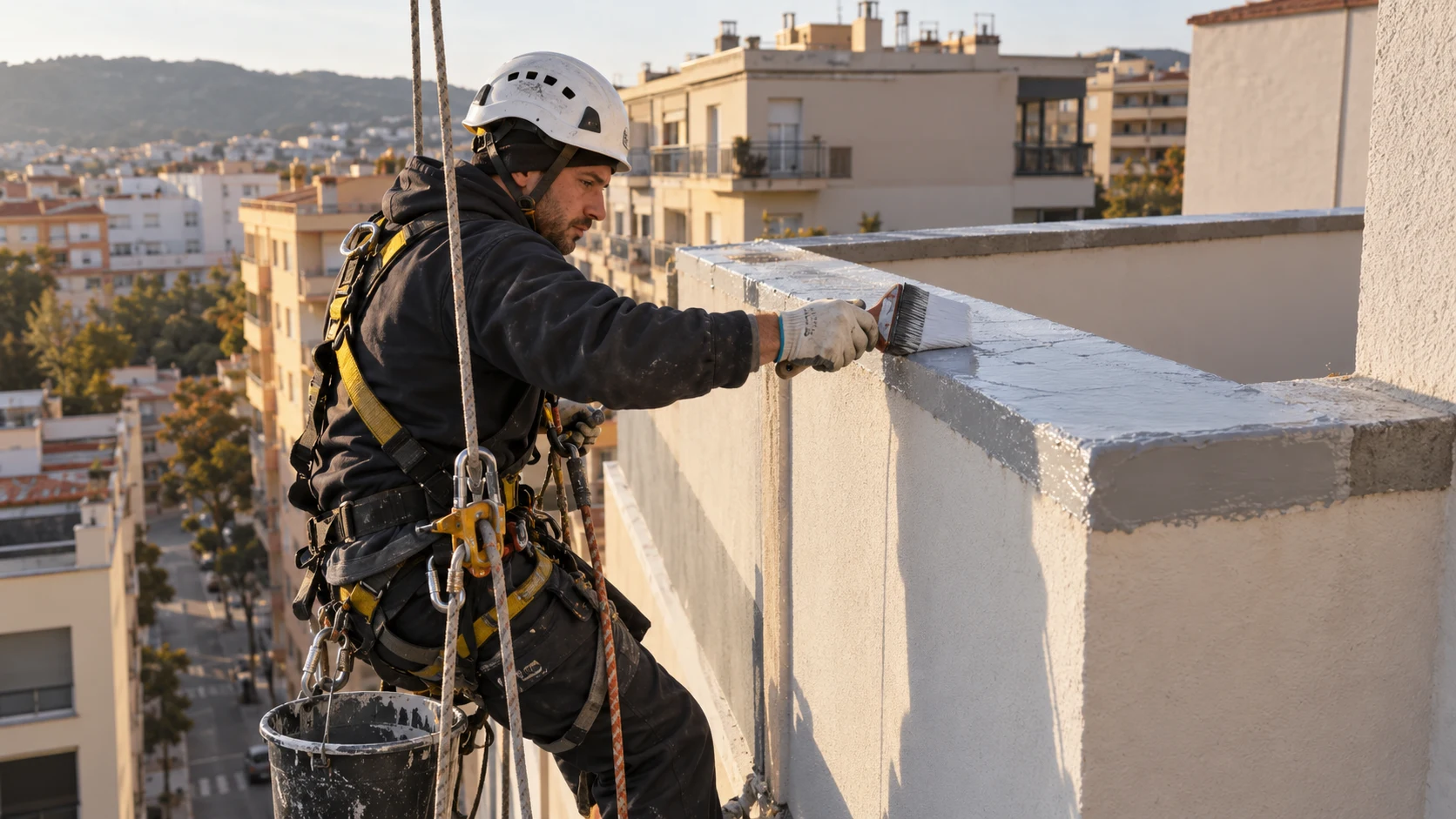 Impermeabilización de peto exterior en altura